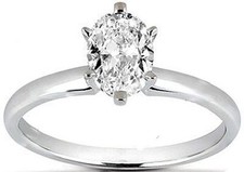 1.51 carat Oval Shape Diamond Engagement Solitaire 14k Gold Wedding Ring G color