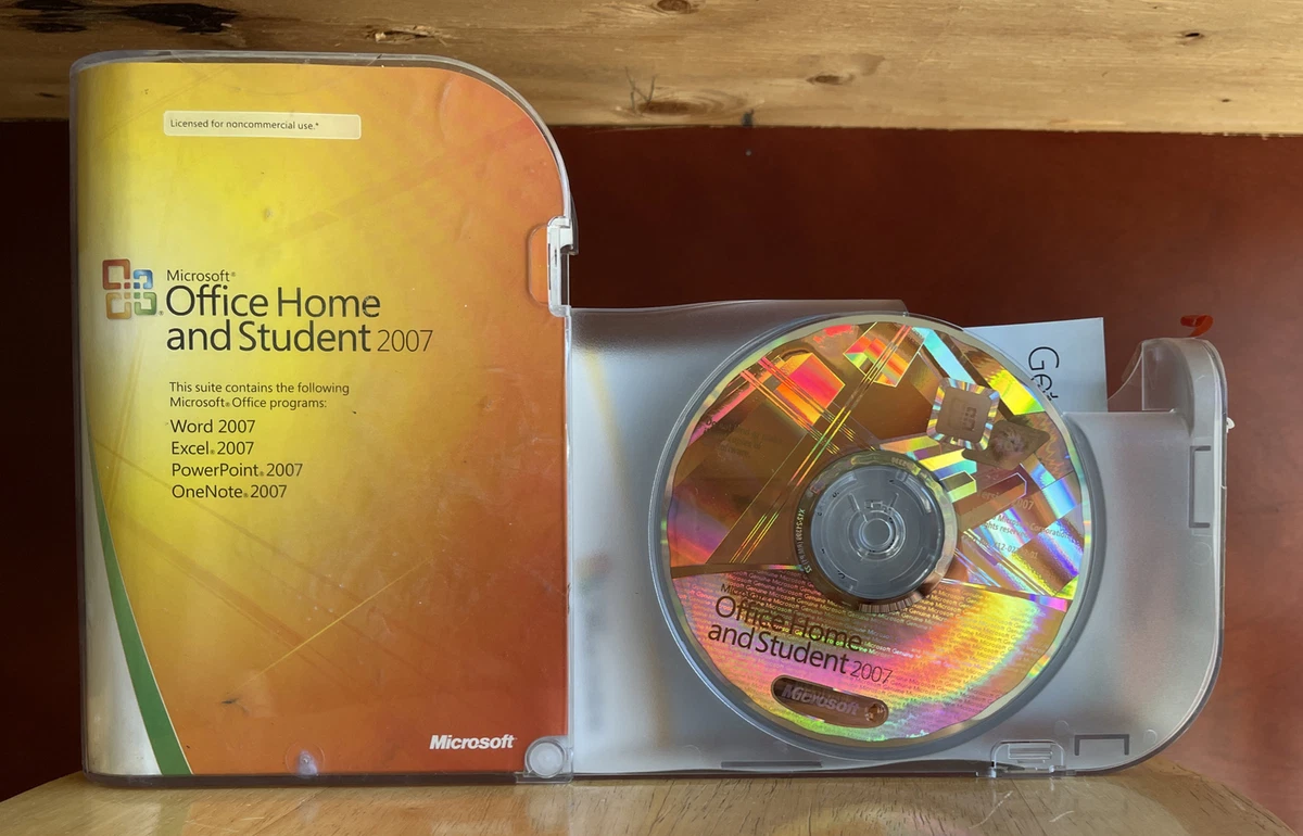 Microsoft Ms Office 2007 Home And Student Retail Box, Sw Disc W/ Product Key  | Ebay