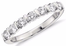 0.77ct White Round Cut CZ Engagement Wedding Band in 925 Sterling Silver