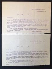Fergusson Brothers & Nichols Copper Company c.1905 Business Inquiries Half Sheet
