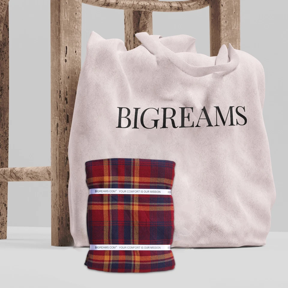 Tela de camisas de algodón a cuadros rojos | Franela tartán 100 % algodón, 58" de ancho Foto 2 de 4