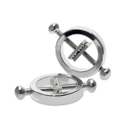 Adjustable Screw Breast Nipple Clamps Press Clip SM Bondage Sex Toy | eBay