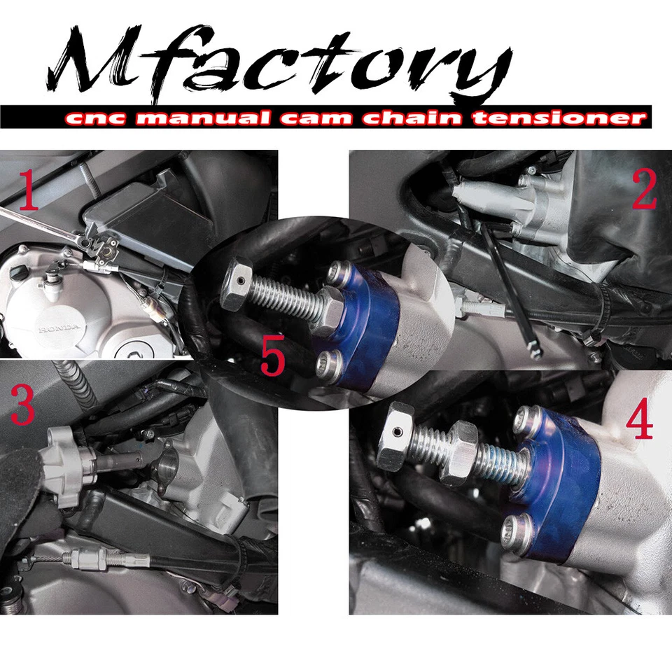 For Honda CBR 600 F3 96 97 98 Billet Blue Manual Cam Chain Tensioner Foto 3 de 3