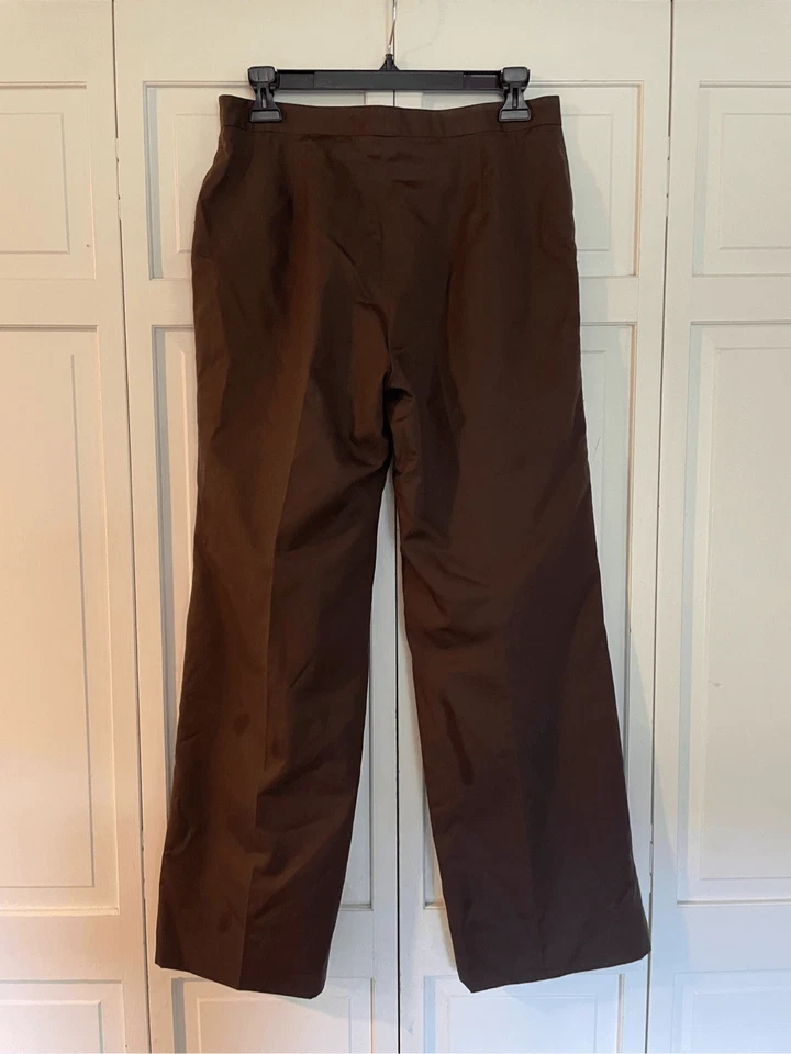 Брюки Carolina Herrera New York шоколадно-коричневые - Изображение 4 из 4