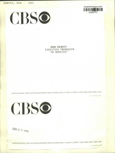 1981 Press Photo CBS Network's "60 Minutes" Executive Producer, Don Hewitt - 画像2/2