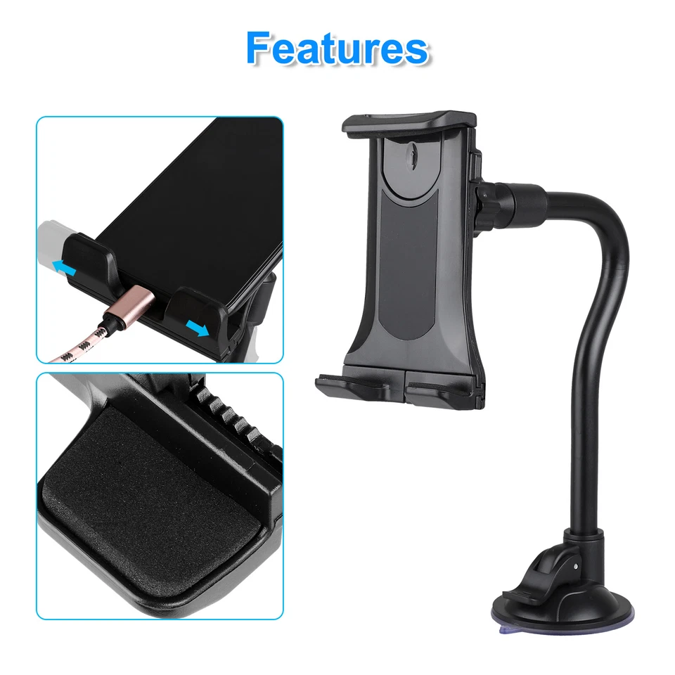 360° Universal Car Windshield Holder Desktop Mount for Cellphone Tablet iPad GPS - Image 3 of 4