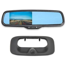 EWAY Tailgate Handle Backup Reverse Camera with 4.3 inch Rear View Mirror Mon...