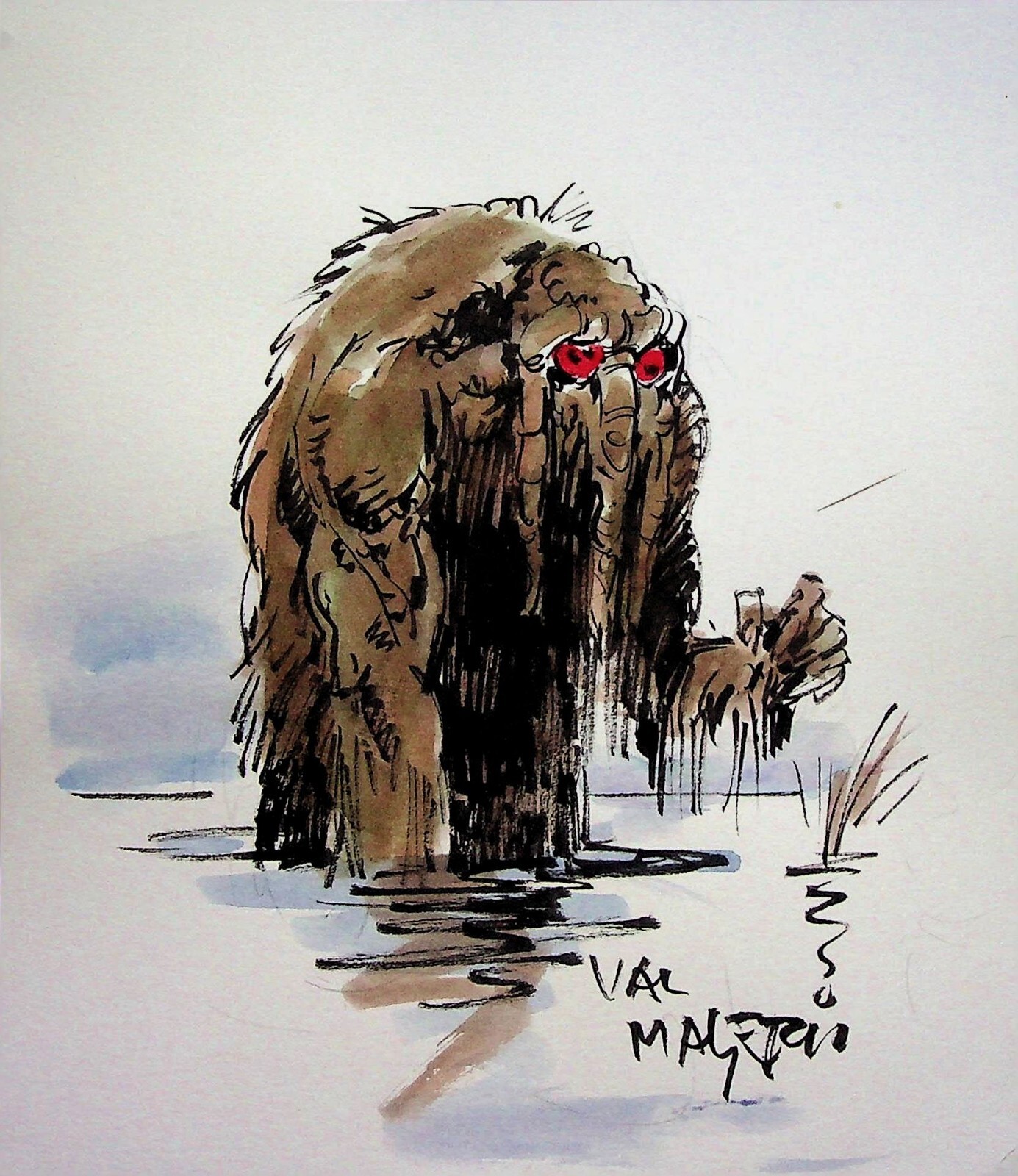 VAL MAYERIK Signed Man-Thing Hand Painted Marvel Comics Art 7