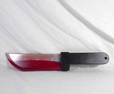 Halloween Decor Prop Plastic Cleaver Liquid Bloody Knife Handheld Costume Prop