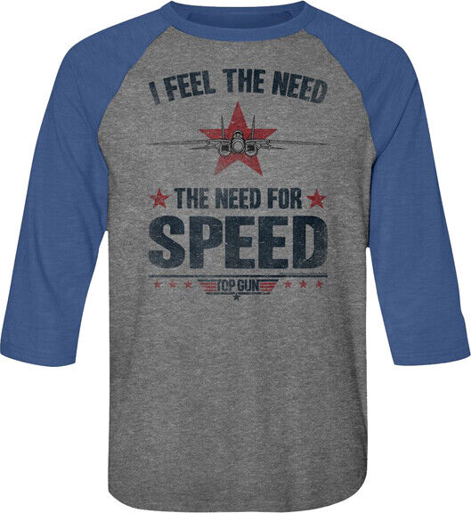 Top Gun Movie Quote I Feel The Need The Need For Speed Men's Raglan T  Shirt