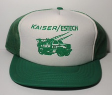 New Old 1980s Vintage Kaiser Estech Work Truck Graphic Snapback Trucker Hat Cap