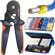Ferrule Crimping Tool Kit with 1900PCS Wire Connectors, Hexagonal AWG23-10 Sawto