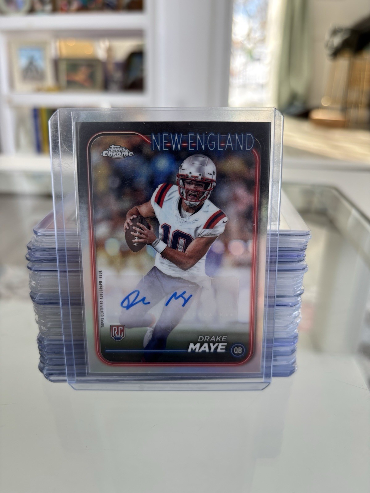 2024 Topps Chrome - Rookie Autographs Drake Maye #RA-DMA (AU, RC)