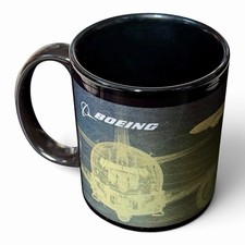 Boeing P-8A Poseidon Mug Black Ceramic Aircraft Coffee Cup