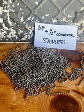 Bead Ball Chain Lot of Stainless Steel made in the USA with connector