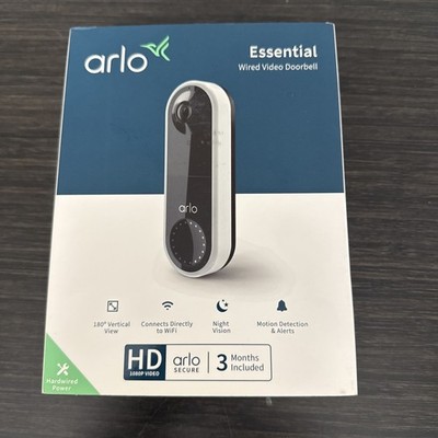 Arlo Essential Wired HD Video Doorbell AVD1001, Brand New/ Sealed/ Ready to Ship