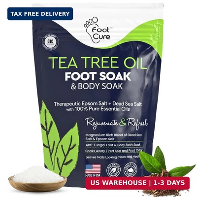Tea Tree Oil Foot Soak with Epsom Salt - For Toenail Repair, Athletes Foot, Soft