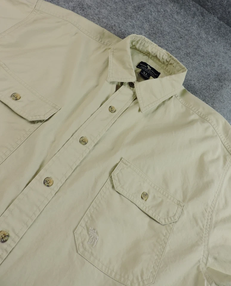 Moose Creek Mens XL Midweight Cotton Short Sleeve Button Shirt - Image 3 of 4