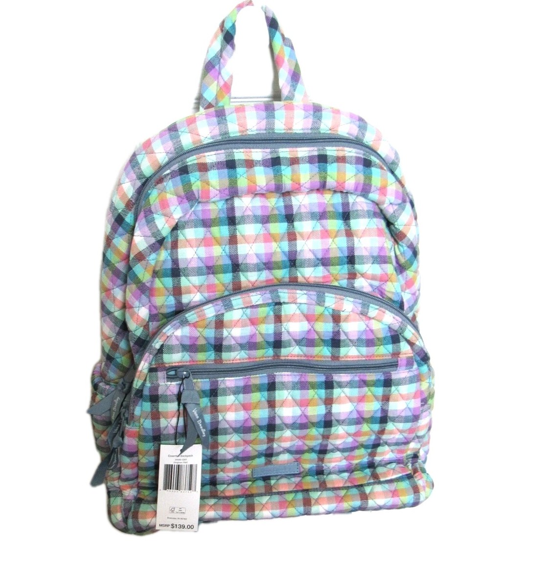 Vera Bradley Essential Backpack Gingham Plaid NWT Travel  display picture 1