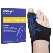 2 Pcs Bunion Corrector for Women  Men Big Toe One Size, Chalk Black