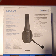 BlueParrott B450-XT Noise-Canceling Mono Bluetooth Headset Boom Mic USB-C
