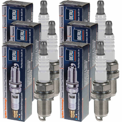6x BERU Zündkerzen für Mercedes-Benz A-Klasse W169 B-Klasse W245 Peugeot 206+