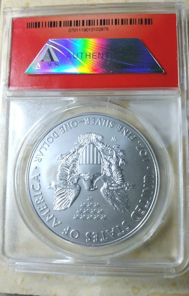 💥 Low Mintage ANACS - SP70 2014 W WEST POINT MINT SATIN FINISH Silver Eagle  - Image 4 of 4