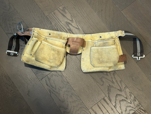 Leather Ohio Forge 808-9YI Lineman/Climbing Tool Body Belt with Pouches