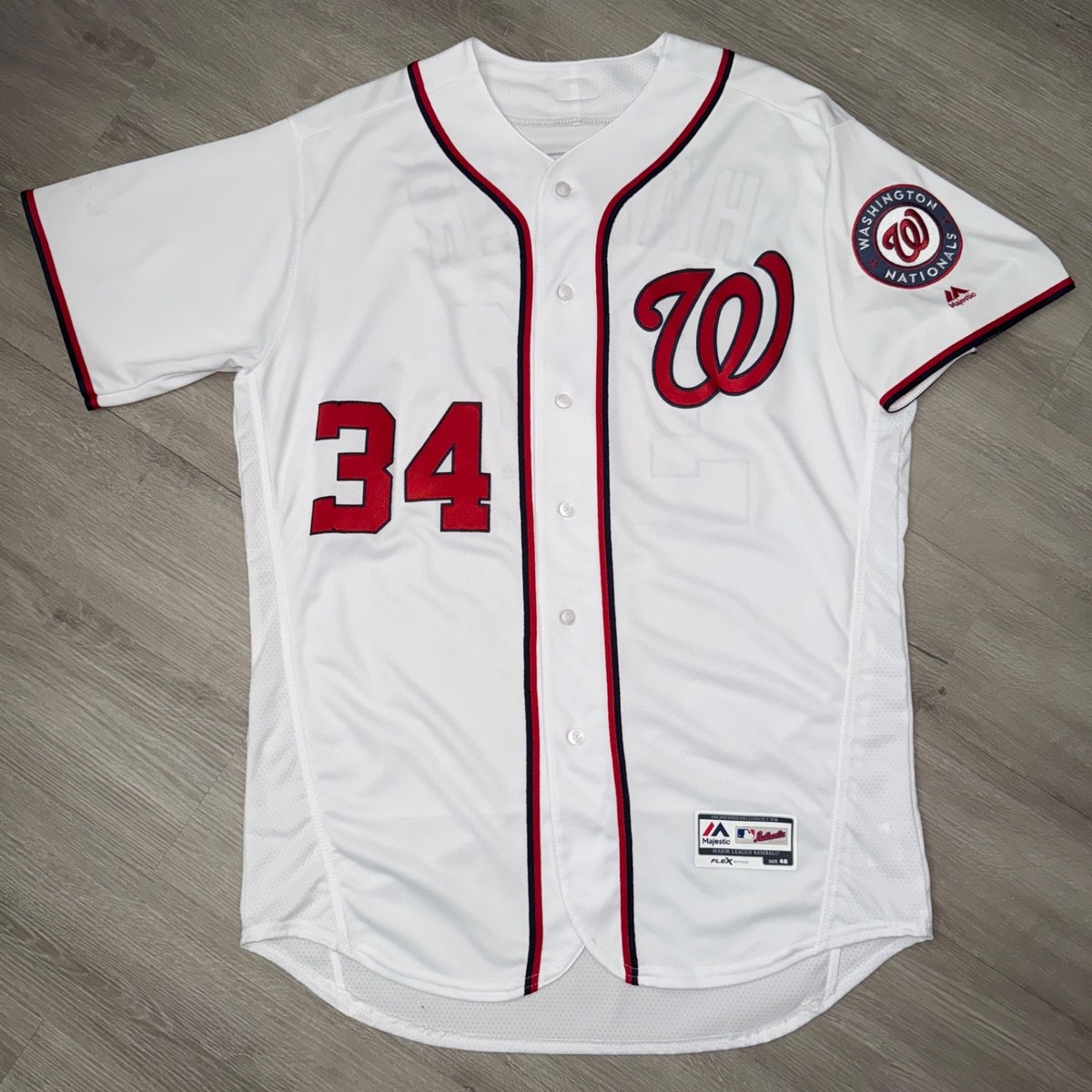 BRYCE HARPER Washington Nationals Authentic Jersey 48 XL Majestic