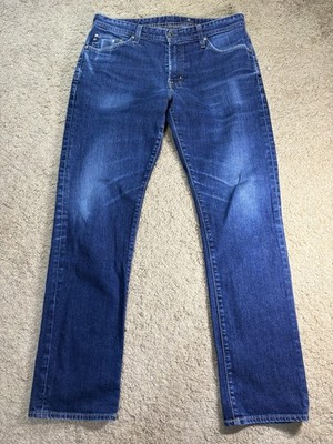 Adriano Goldschmeid Everett Jeans Men 33x32 Blue Denim Straight Leg Preppy