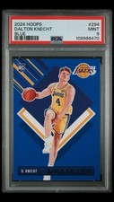 🔥2024 PANINI NBA HOOPS #294 DALTON KNECHT BLUE Tribute - PSA 9
