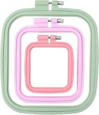 Square Embroidery Hoops, Cross Stitch Hoop and ABS Plastic Embroidery Hoops f...