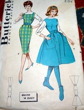  LOVELY VTG 1960s DRESS BUTTERICK Sewing Pattern 16/36