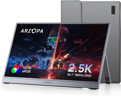 16.1'' Portable Monitor 2.5K 180Hz QHD Gaming Grau