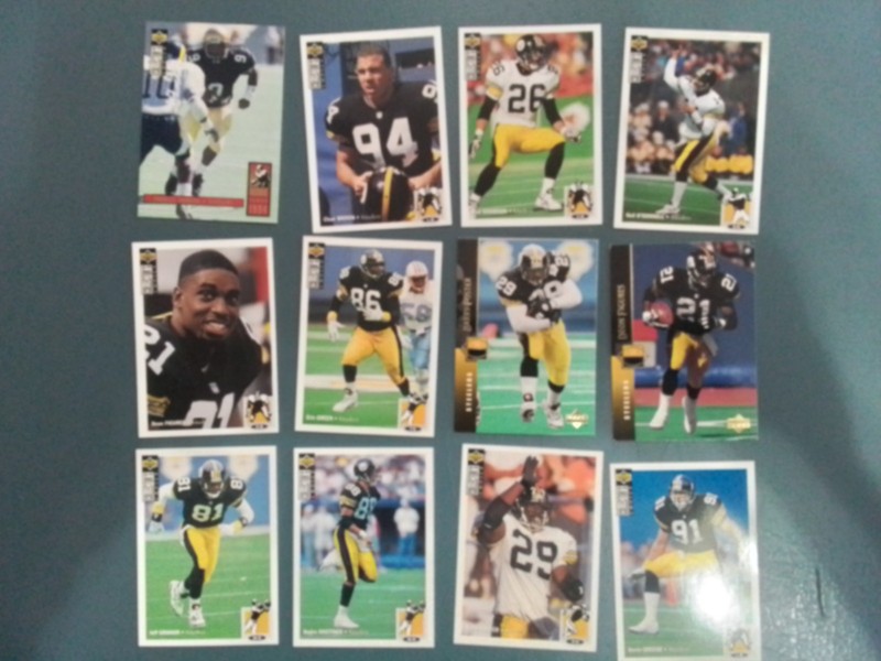 1994 Upper Deck Pittsburgh Steelers-12 Card Lot-Woodson, Greene, Foster- RC HOF