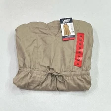 Lands' End Women's Lyocell Tiered Midi Dress, Tan, Size M