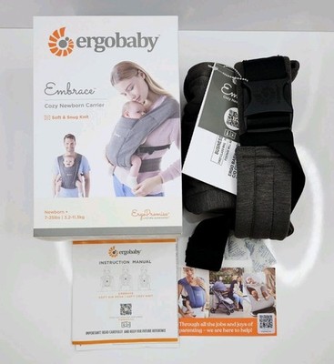 Ergobaby Embrace Cozy Newborn + Baby Carrier | Heather Grey 7-25lbs