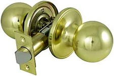 MintCraft T3730 Polished Brass Hall & Closet Passage Door Knob set, 699-5435