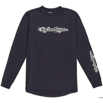 Troy Lee Design Ruckus Long Sleeve Ride Tee   Burn Out Carbon - Medium 371007003