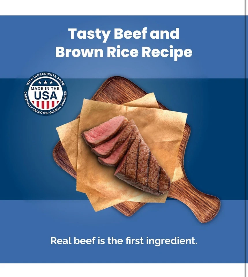Blue Buffalo Life Protection Adult Beef and Brown rice recipe Dry Dog Food 5lb! - Image 3 of 4