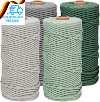 Makramee Garn 4Er Set, 3Mm X 100M Macrame Cord Makrameeschnur Makrameekordel, Ba
