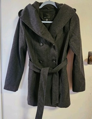 Amisu womens belted coat size 38, Aus 8