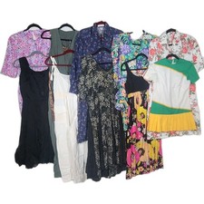 10 Pc Vtg Dress Lot 60s 70s 80s Jumpsuit Cotton Uniform Floral Job Wholesale