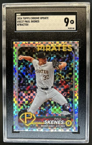 2024 Topps Chrome Update Paul Skenes X-Fractor Rookie RC #USC27 Pirates SGC 9