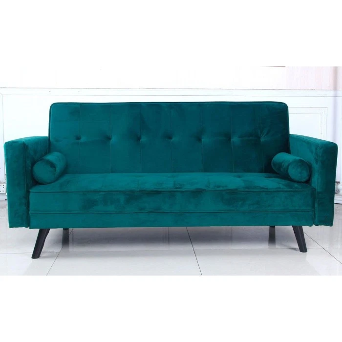 Canapé Convertible 3 Places Scandinave "Navya" Vert - Photo 2/3