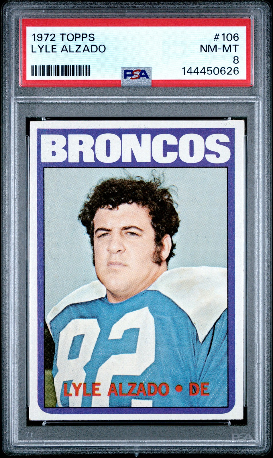 1972 TOPPS #106 LYLE ALZADO ROOKIE RC PSA 8