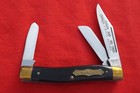 1974 Vintage Schrade USA Grand Dad's Old Timer Large Stockman Knife BLACK BRASS