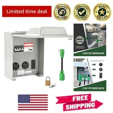 Ready-to-Install RV Power Outlet with Built-in Circuit Breakers – 20A/30A/50A