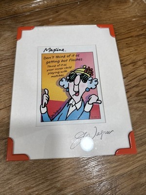 Maxine Crabby Road John Wagner Signed Print New Sealed 9'' x 7'' Hallmark Birthday