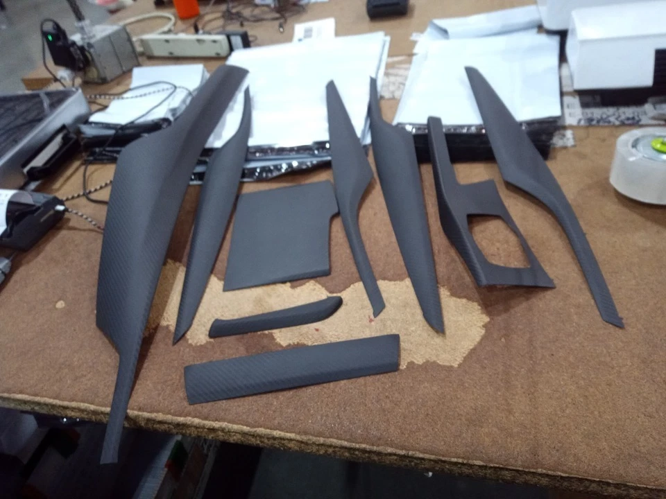 9X Tapicería interior central de carbono mate para BMW Serie 5 G30 540i M5 F90 2018-2023 Foto 3 de 4